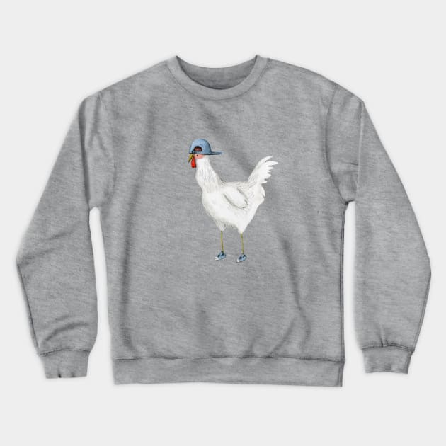 Spring Chicken Crewneck Sweatshirt by Sophie Corrigan